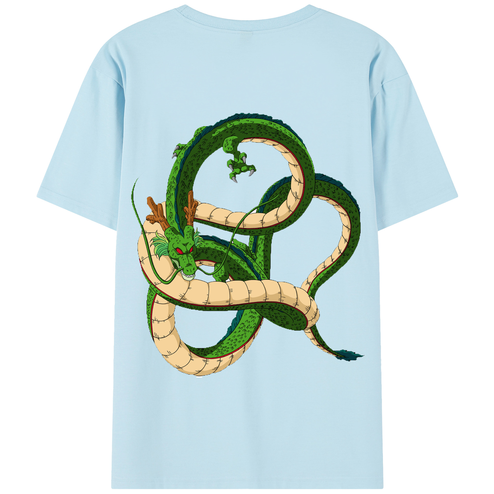 （画像用） ドラゴンボール 神龍 シェンロン DRAGON BALL Shenron 綿100％半袖Tシャツ（背面プリント）